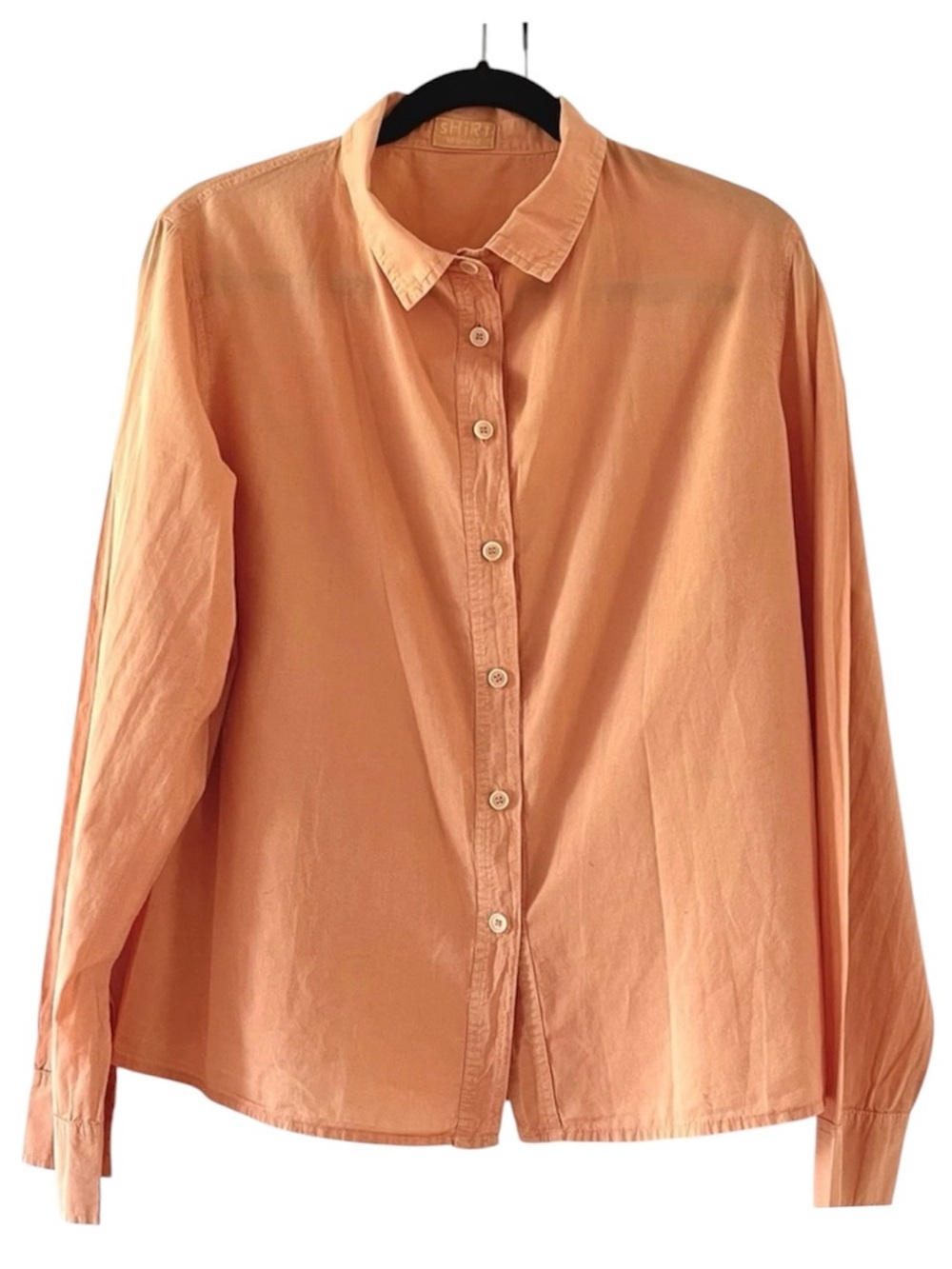 CP Shades Orange SHiRt Long Sleeve 100% Cotton Shirt, size L